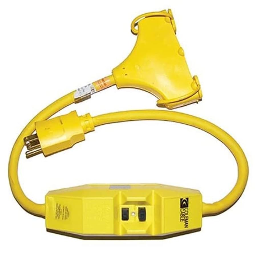 Coleman Cable 02841 In-Line Tri-Source 12/3 SJEOW 2-1/2-Foot
